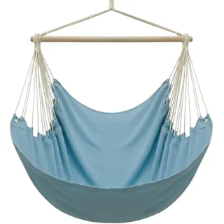 AMANKA XXL Hängesessel Blau 185x130 cm belastbar bis 150kg - Hängeschaukel Indoor Erwachsene & Jugendliche – Stabiler Hängesitz für 2 Personen mit Spreizstab