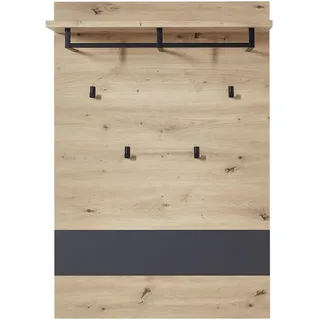 VOLEO Garderobenpaneel Detroit 80 x 118 x 30 cm Eiche