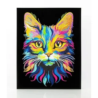 Carletto Diamond Dotz Kreativset Diamond Painting Neon Katze bunt
