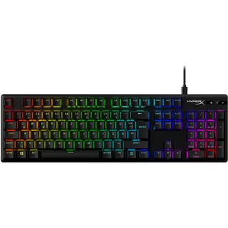 Kingston HyperX Alloy Origins PBT – Mechanische Gaming Tastatur, PBT Keycaps, Tastenkappen, RGB, HyperX Mechanische Switches, Schalter, kompakt, tragbar, robustes Aluminiumgehäuse, verstellbare Füße, Schwarz