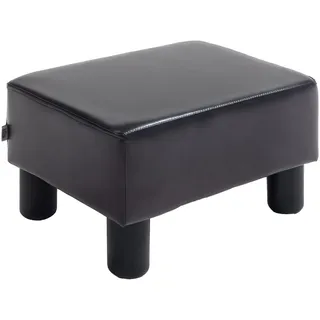 Homcom Fußhocker Chesterfield Kunstleder 40 x 30 x 24 cm Braun