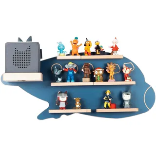 BOARTI Kinderregal Flugzeug 60 cm Holz blau