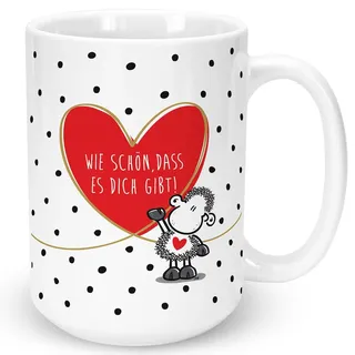 XL-Tasse »Wie schön, dass es Dich gibt! ...« mit Wunschnamen, weiß, personalisiert