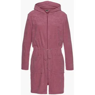 Damenbademantel OTTO HOME "Nela, ideal für Sauna & Spa, Hotelbademantel, Morgenmantel" Gr. XXL, lila (mauve), L:95cm, Leichtfrottee, Hausmäntel, Damenbademantel, einfarbig, kurz, mit Kordelzug & Taschen, XS-3XL, Topseller