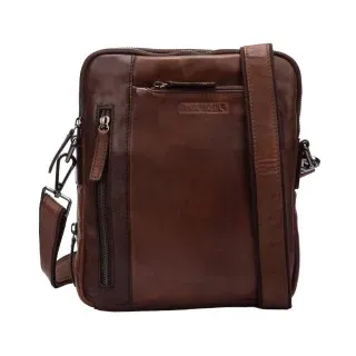 Pikolinos für Herren. MHA-177 Belmonte Umhängetasche aus braunem Leder (OSFA), Lässig