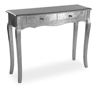 Versa große Cagliari-Konsole, Maße (H x L x B) 80 x 35 x 100 cm, Silber