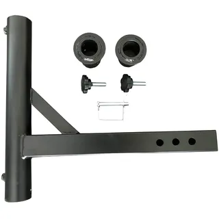 MAXXHAUL 50240 Robuster Fahnenmasthalter mit Anti-Wackelschrauben für Standard-Anhängerkupplungsempfänger für SUV, Vans, Auto, Pickup, LKW, Wohnmobil, Schwarz