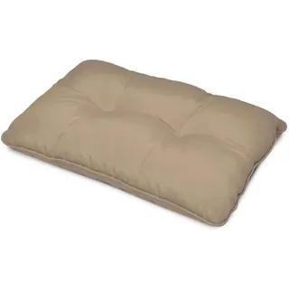 Beautissu Flair Loungekissen Outdoor Rücken 60x40x12cm Natur