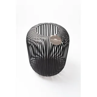 Fynch-Hatton Laterne , Schwarz , Metall , Uni , rund , 23 cm , Handmade in India , Dekoration, Laternen & Windlichter, Laternen