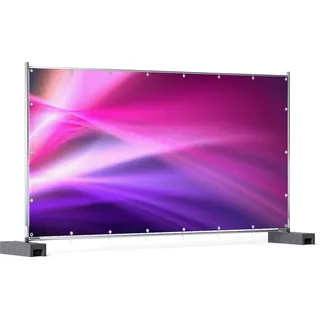 Wallario XXL Outdoor-Poster für Garten oder Balkon, Motiv Abstrakte Formen und Linien in pink lila, in ca. 340 x 173 cm - Schwarz