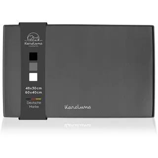 KaraLuna Premium Silikon Napfunterlage 48 x 30 cm (Grau, Eckig) Futtermatte Katze Futterunterlage Hund Futternapf Fressnapf Hundenapf Unterlage Kaffeevollautomat Napf Matte Mat Silikonmatte