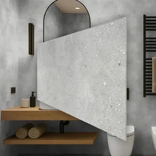 Vinyl für die Wand , Hellgrau , Kunststoff , Uni , 30x0.37x60 cm , Ce , Montage ohne Bohren , Wohnzimmer, Regale, Wandregale