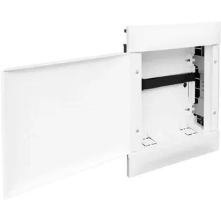 Legrand LEGRAND, Practibox S Multimedia, Unterputzverteiler mit Tür, Netzwerkschrank, 2x12 Module, 4x2 Module für Datenbuchsen & Telefon, 2x2 Module für Strombuchsen, vorgeschnittener Sockel, weiß, 135702