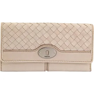 Damen Geldbörse Fossil Wmns Leder Geldbörse Maddox Creme