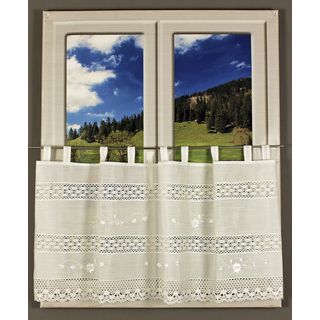 Querbehang "Drachensee" Gr. 3, beige (creme), B:150cm H:35cm, Wirkware, Polyester, HOSSNER - ART OF HOME DECO, Gardinen, Querbehang, m. Spitze