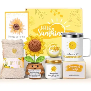 SUOPDH Geschenke für Frauen, Sonnenblume Geburtstagsgeschenk für Frauen, Geschenkset für Beste Freundin, Schwester, Frau, Mama zum Weihnachten Geburtstag