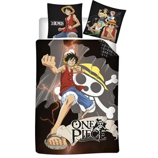 Bettbezug Einzel one piece Anime Manga 140x200 CM Und 1 Kissenbezug Mikrofaser