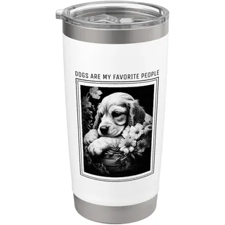 Hunde sind meine Lieblingsmenschen (Lustiges Hundestatement) Doppelwandiger Edelstahl-Thermobecher