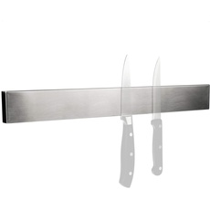 COM-FOUR® Messer Magnetleiste zur Wandmontage - Messerleiste magnetisch - Messerhalter für die Küche - Magnetschiene für Messer - 40 cm (Edelstahl 40cm)