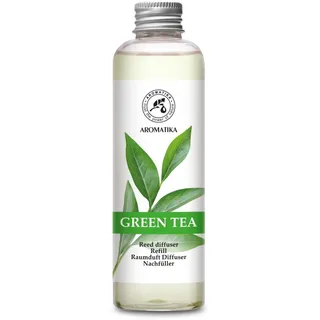 Raumduft Diffuser Nachfüller Grüner Tee 200 ml - Nachfüller für Duftdiffusor - Raumbeduftung - Zimmerduft Lufterfrischer - Frisches und Langanhaltendes Aroma - Reed Diffuser Refill Green Tea