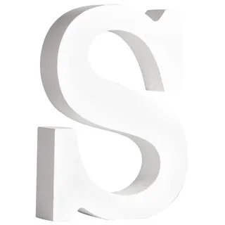 Rayher Schriftzug 62670000, aus Holz, Aufsteller, S, 3D-Buchstabe, 8 x 11 cm,