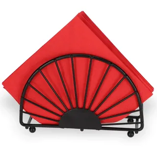 KADAX Serviettenhalter aus Stahl gebürstet, eleganter Serviettenständer für Haus, Tisch, Party, Hochzeit, Servietten, Tischdekoration, Serviettenspender, stehend, schwarz