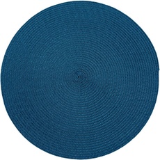Bild LIVING Platzset »Platzmatte, Ø 38 cm«, (Set, 6 St.), aus geflochtenem Polypropylen, blau