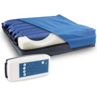 Mobiclinic PRO®, ARES, Anti-Dekubitus Luftkissen, Orthopädisches Sitzkissen, Antidekubitus Sitzkissen, Zellwechsel, Mit Kompressor, Einstellbar - Blau