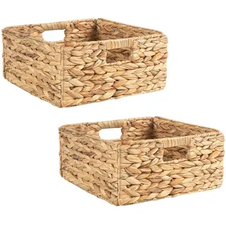Idimex Aufbewahrungskörbe Lanzi 2Er-Set , Naturfarben , Naturmaterialen , Mode , 32x15x32 cm , Ordnen & Aufbewahren, Dekoboxen & Aufbewahrungsboxen
