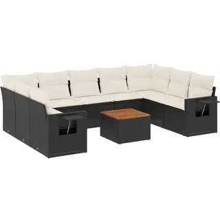 VidaXL 3224705, Cremefarben, Rattan, Stahl, Akazienholz, 110 kg, Erwachsene & Kinder, 550 mm, 550 mm - Beige