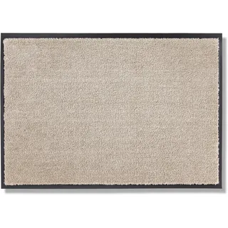 Rutschfeste Türmatte waschbar Innen - Beige 67 x 100 cm (Rechteckig) | Strapazierfähig Fußmatte Innenbereich Schmutzfangmatte pflegeleicht Sauberlaufmatte robust Fussmatte Eingangsbereich Haustür
