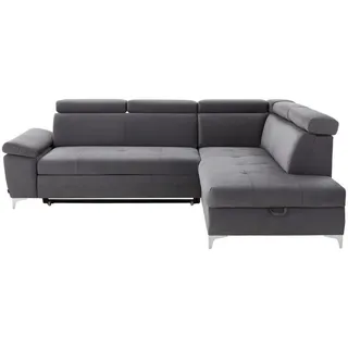 CARRYHOME Ecksofa Dunkelgrau, - 271x206 cm,