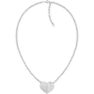 Tommy Hilfiger Gliederhalskette Damen Silber Edelstahl