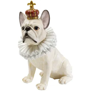 Kare Design Deko Figur King Dog, Weiß, AFFE, King Kong, Polyresin, Unikat, Handbemalt, Spritzwassergeschützt, 33x26x16cm (H/B/T)