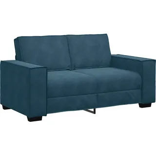 vidaXL 2-Sitzer-Sofa Blau 160x78x84 cm Samt - Blau