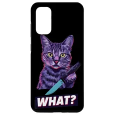 Hülle für Galaxy S20 Halloween Katze Messer Design Witzige Tier Katzen
