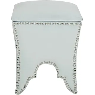 SAFAVIEH Upholstered Ottoman, in Silver Sage, 40 X 40 X 55