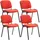 Besucherstuhl Stoff Rot