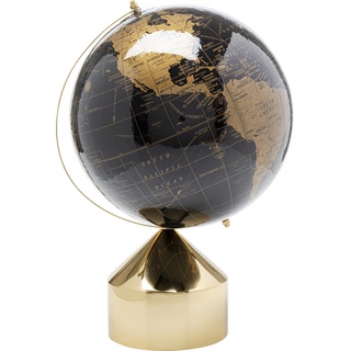 Kare Design Deko Objekt Globe Top, Gold, Globus, Edelstahlgestell, Deko für Wohnzimmer, Bücherregal, 47x30x30 cm (H/B/T)