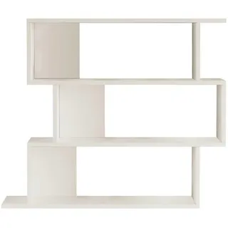 Mobili Rebecca Wandregal 104/27/88 cm , Weiß , Holz , 104x88x27 cm , Wohnzimmer, Regale, Wandregale