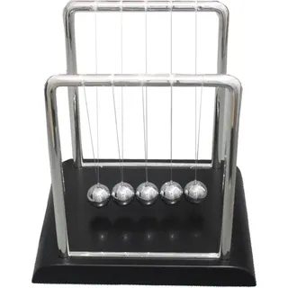 INF Newtons Wiege Balance Kugeln mit Sockel Schreibtischspielzeug Schwarz - Schwarz