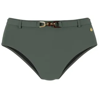 LASCANA Highwaist-Bikini-Hose »Yves« mit edlen Zieraccessoire, grün