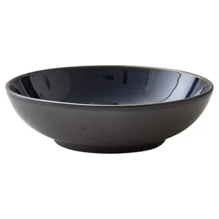BITZ Pastaschüssel, Schüssel/Schale für Pasta und Salate, Durchm. 20 cm, Steingut, Schwarz/Dunkelblau