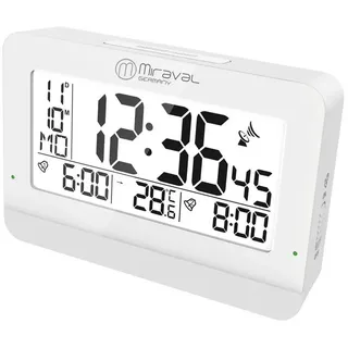 Miraval digitaler Funkwecker weiß