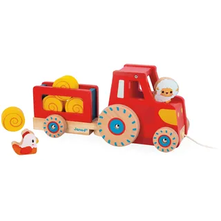 Janod Traktor zum Ziehen Multicolor