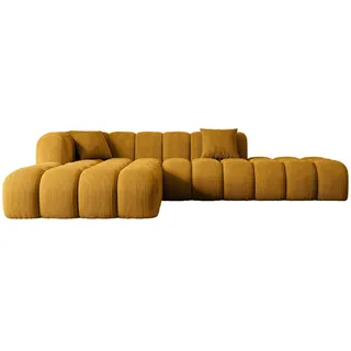 altdecor Ecksofa Ottomane Links OLEA-L2 - 289x176x71 cm Senfgelb
