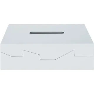 Spirella Kosmetiktücherbox - Box für Kosmetiktücher - Taschentuchbox - Kosmetikbox als Spender oder Halter - Taschentuchspender - Tücherbox ABS 24.8 x 12.8 x 8 cm Weiß