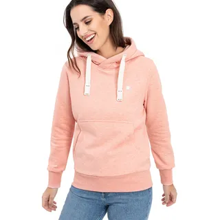 DEPROC Active Kapuzensweatshirt »HildaCMYK II WOMEN«, weiche Fleecejacke mit Kängurutasche, orange