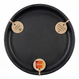 Teramico Pflanzenteller Untersetzer Keramik frostfest (Anthrazit, 45cm) | Massiver Blumentopf Untersetzer aus robuster Keramik: Ideal für den Innen- und Außenbereich auch als Vogeltränke.