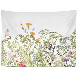 Ulticool - Wandteppich Tapestry Dekoration Wohnung - Natur Blumen Retro Vintage Eco - 200 x 150 cm groß - Wandtuch Wandbehänge - Accessoires für Schlafzimmer Wohnzimmer Kinderzimmer
